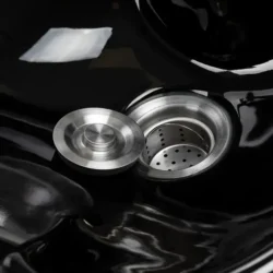OMEGA Aqualina Black (11) portable shampoo bowl - portable wash basin - hair salon wash basin - professional hairdressing furniture - freestanding shampoo bowl - ceramic basin wash station - adjustable tilt shampoo bowl - space-saving hairdressing basin - self-standing wash station - at-home hairdresser equipment - faux leather upholstered shampoo bowl - mobile hairdressing wash unit - hair washing basin - floor-standing shampoo bowl - hairdressing wash tub - professional nail salon furniture - 2-person professional manicure table - manicure table with integrated vacuum - barber illuminated sign - barber shop signage