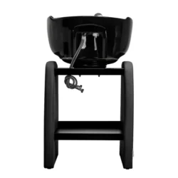 OMEGA Aqualina Black (7) portable shampoo bowl - portable wash basin - hair salon wash basin - professional hairdressing furniture - freestanding shampoo bowl - ceramic basin wash station - adjustable tilt shampoo bowl - space-saving hairdressing basin - self-standing wash station - at-home hairdresser equipment - faux leather upholstered shampoo bowl - mobile hairdressing wash unit - hair washing basin - floor-standing shampoo bowl - hairdressing wash tub - professional nail salon furniture - 2-person professional manicure table - manicure table with integrated vacuum - barber illuminated sign - barber shop signage