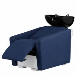 Ollo Relax Spa (14) Bac à shampooing professionnel - Bac de lavage coiffure - Meuble pour salon de coiffure - Mobilier de coiffure design - Fauteuil de lavage ergonomique - Mobilier de coiffure haut de gamme - meuble pour salon de coiffure - Bac à shampoing doré et noir - Équipement de coiffure professionnel