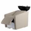 Bac à shampooing professionnel - Bac de lavage coiffure - Meuble pour salon de coiffure - Mobilier de coiffure design - Fauteuil de lavage ergonomique - Mobilier de coiffure haut de gamme - meuble pour salon de coiffure - Bac à shampoing doré et noir - Équipement de coiffure professionnel