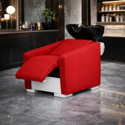 Ollo Relax Spa (2) Bac à shampooing professionnel - Bac de lavage coiffure - Meuble pour salon de coiffure - Mobilier de coiffure design - Fauteuil de lavage ergonomique - Mobilier de coiffure haut de gamme - meuble pour salon de coiffure - Bac à shampoing doré et noir - Équipement de coiffure professionnel