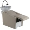 Bac à shampooing professionnel - Bac de lavage coiffure - Meuble pour salon de coiffure - Mobilier de coiffure design - Fauteuil de lavage ergonomique - Mobilier de coiffure haut de gamme - meuble pour salon de coiffure - Bac à shampoing doré et noir - Équipement de coiffure professionnel