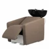 Bac à shampooing professionnel - Bac de lavage coiffure - Meuble pour salon de coiffure - Mobilier de coiffure design - Fauteuil de lavage ergonomique - Mobilier de coiffure haut de gamme - meuble pour salon de coiffure - Bac à shampoing doré et noir - Équipement de coiffure professionnel