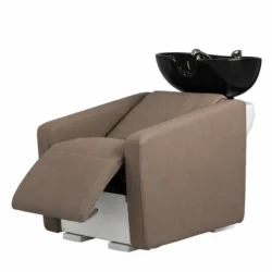 Ollo Relax Spa (7) Bac à shampooing professionnel - Bac de lavage coiffure - Meuble pour salon de coiffure - Mobilier de coiffure design - Fauteuil de lavage ergonomique - Mobilier de coiffure haut de gamme - meuble pour salon de coiffure - Bac à shampoing doré et noir - Équipement de coiffure professionnel