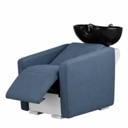 Ollo Relax Spa (8) Bac à shampooing professionnel - Bac de lavage coiffure - Meuble pour salon de coiffure - Mobilier de coiffure design - Fauteuil de lavage ergonomique - Mobilier de coiffure haut de gamme - meuble pour salon de coiffure - Bac à shampoing doré et noir - Équipement de coiffure professionnel
