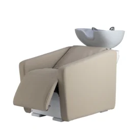 Ollo Relax Spa (9) Bac à shampooing professionnel - Bac de lavage coiffure - Meuble pour salon de coiffure - Mobilier de coiffure design - Fauteuil de lavage ergonomique - Mobilier de coiffure haut de gamme - meuble pour salon de coiffure - Bac à shampoing doré et noir - Équipement de coiffure professionnel