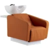 Bac à shampooing professionnel - Bac de lavage coiffure - Meuble pour salon de coiffure - Mobilier de coiffure design - Fauteuil de lavage ergonomique - Mobilier de coiffure haut de gamme - meuble pour salon de coiffure - Bac à shampoing doré et noir - Équipement de coiffure professionnel