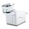 Bac à shampooing professionnel - Bac de lavage coiffure - Meuble pour salon de coiffure - Mobilier de coiffure design - Fauteuil de lavage ergonomique - Mobilier de coiffure haut de gamme - meuble pour salon de coiffure - Bac à shampoing doré et noir - Équipement de coiffure professionnel