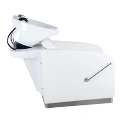 Bac à shampooing professionnel - Bac de lavage coiffure - Meuble pour salon de coiffure - Mobilier de coiffure design - Fauteuil de lavage ergonomique - Mobilier de coiffure haut de gamme - meuble pour salon de coiffure - Bac à shampoing doré et noir - Équipement de coiffure professionnel