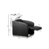 Bac à shampooing professionnel - Bac de lavage coiffure - Meuble pour salon de coiffure - Mobilier de coiffure design - Fauteuil de lavage ergonomique - Mobilier de coiffure haut de gamme - meuble pour salon de coiffure - Bac à shampoing doré et noir - Équipement de coiffure professionnel