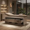 table de massage professionnelle _ lit de massage luxe _ mobilier esthétique haut de gamme _ équipement spa professionnel _ table de soin avec rangement _ table esthétique fixe _ mobilier centre de bien être _ lit de massage en bois _ table de massage haut de gamme _ équipement cabine de soin