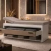 table de massage professionnelle _ lit de massage luxe _ mobilier esthétique haut de gamme _ équipement spa professionnel _ table de soin avec rangement _ table esthétique fixe _ mobilier centre de bien être _ lit de massage en bois _ table de massage haut de gamme _ équipement cabine de soin