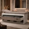 table de massage professionnelle _ lit de massage luxe _ mobilier esthétique haut de gamme _ équipement spa professionnel _ table de soin avec rangement _ table esthétique fixe _ mobilier centre de bien être _ lit de massage en bois _ table de massage haut de gamme _ équipement cabine de soin