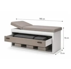 Table de Massage Majestia Luxe (8) table de massage professionnelle _ lit de massage luxe _ mobilier esthétique haut de gamme _ équipement spa professionnel _ table de soin avec rangement _ table esthétique fixe _ mobilier centre de bien être _ lit de massage en bois _ table de massage haut de gamme _ équipement cabine de soin