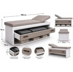 Table de Massage Majestia Luxe (9) table de massage professionnelle _ lit de massage luxe _ mobilier esthétique haut de gamme _ équipement spa professionnel _ table de soin avec rangement _ table esthétique fixe _ mobilier centre de bien être _ lit de massage en bois _ table de massage haut de gamme _ équipement cabine de soin