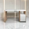 Table de manucure professionnelle - Table onglerie professionnelle -Mobilier esthétique et onglerie - Table manucure avec aspirateur - Table de manucure avec aspirateur intégré -Mobilier bar à ongles professionnel -Table manucure bois et blanc -Poste de manucure modulable - Bureau onglerie avec rangement - Matériel prothésiste ongulaire - Agencement salon de beauté - Mobilier manucure haut de gamme