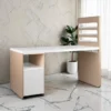 Table de manucure professionnelle - Table onglerie professionnelle -Mobilier esthétique et onglerie - Table manucure avec aspirateur - Table de manucure avec aspirateur intégré -Mobilier bar à ongles professionnel -Table manucure bois et blanc -Poste de manucure modulable - Bureau onglerie avec rangement - Matériel prothésiste ongulaire - Agencement salon de beauté - Mobilier manucure haut de gamme