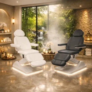 OASIS armchair Electric beauty treatment chair - Professional beauty table - High-end beauty chair - Professional beauty furniture - 4-motor electric chair - Heated treatment table - Adjustable beauty chair - Motorized beauty bed - Professional spa equipment - Premium PU beauty chair