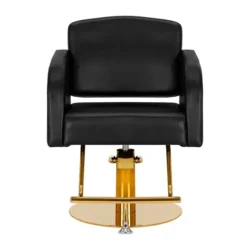 Fauteuil de Coiffure TURYN BLACK G (4) fauteuil de coiffure - mobilier de coiffure professionnel - chaise de coiffure - siège de coiffure - fauteuil de coiffure pour femme - meubles pour salon de coiffure - fauteuil de coiffure hydraulique - fauteuil coiffeur base carrée - fauteuil de coiffure éco-cuir - siège de coiffure design gris