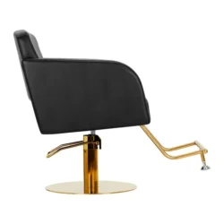 Fauteuil de Coiffure TURYN BLACK G (6) fauteuil de coiffure - mobilier de coiffure professionnel - chaise de coiffure - siège de coiffure - fauteuil de coiffure pour femme - meubles pour salon de coiffure - fauteuil de coiffure hydraulique - fauteuil coiffeur base carrée - fauteuil de coiffure éco-cuir - siège de coiffure design gris