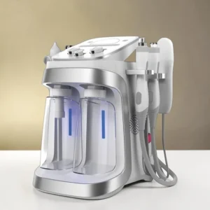 Professional Hydrafacial Device - Hydrodermabrasion Machine - 6-in-1 Aesthetic Equipment - Ultrasonic Peeling - Facial Ultrasound - Oxygenated Facial Treatment - Cosmetic Cold Hammer - Bio-Stimulation Device - Aquapeel Technology - Professional Facial Treatment Device