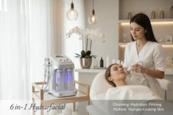 6-in-1 AQUAPEEL Hydrafacial Machine (3) Professional Hydrafacial Device - Hydrodermabrasion Machine - 6-in-1 Aesthetic Equipment - Ultrasonic Peeling - Facial Ultrasound - Oxygenated Facial Treatment - Cosmetic Cold Hammer - Bio-Stimulation Device - Aquapeel Technology - Professional Facial Treatment Device
