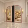 miroir de coiffure - mobilier de coiffure professionnel - poste de coiffage haut de gamme_ - équipement salon de coiffure - miroir coiffure led - coiffeuse double salon_ - matériel de coiffure luxe - agencement salon de coiffure - station de coiffage rétroéclairée