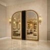 miroir de coiffure - mobilier de coiffure professionnel - poste de coiffage haut de gamme_ - équipement salon de coiffure - miroir coiffure led - coiffeuse double salon_ - matériel de coiffure luxe - agencement salon de coiffure - station de coiffage rétroéclairée