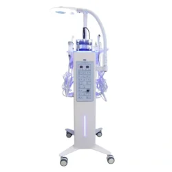 16-in-1 Excellens Multifunction (10) Multi-function aesthetic device - 16-in-1 beauty machine - Professional facial care - Facial radiofrequency - Aesthetic ultrasound - Galvanic therapy - High-frequency facial - Ultrasonic peeling - Facial cleansing brush - Impurity extraction - Aesthetic cryotherapy - Ozone steamer - Wood's lamp diagnostic - LED microneedling - Cell regeneration - Anti-aging care - Collagen stimulation - Beauty institute - Professional equipment - Advanced beauty technology