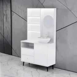 NOVA M BBB laboratoire de coiffure - mobilier de coiffure professionnel - meuble vasque salon - poste technique coiffure - meuble laboratoire coiffure - station de préparation coloration - meuble rangement salon de coiffure - équipement salon de coiffure - agencement salon de coiffure - meuble de service coiffure