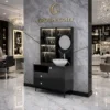 laboratoire de coiffure - mobilier de coiffure professionnel - meuble vasque salon - poste technique coiffure - meuble laboratoire coiffure - station de préparation coloration - meuble rangement salon de coiffure - équipement salon de coiffure - agencement salon de coiffure - meuble de service coiffure
