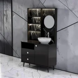 NOVA M N-NMN laboratoire de coiffure - mobilier de coiffure professionnel - meuble vasque salon - poste technique coiffure - meuble laboratoire coiffure - station de préparation coloration - meuble rangement salon de coiffure - équipement salon de coiffure - agencement salon de coiffure - meuble de service coiffure