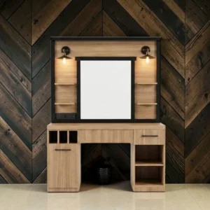 Barber Styling Station - Vintage Barber Station - Barber Vanity - Barber Furniture - Professional Barber Furniture - Hair Salon Vanity - Styling Cabinet - Barber Workstation - Barber Shop Fixtures - Professional Vanity Cabinet
