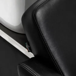 TURYN BLACK (10) Bac à shampooing professionnel - Bac de lavage coiffure - Meuble pour salon de coiffure - Mobilier de coiffure design - Fauteuil de lavage ergonomique - Mobilier de coiffure haut de gamme - meuble pour salon de coiffure - Bac à shampoing doré et noir - Équipement de coiffure professionnel