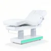 table de massage électrique – table esthétique 4 moteurs – table de spa chauffante – mobilier esthétique haut de gamme – table de soins professionnelle – lit de massage motorisé – table spa LED – table esthétique PU blanc – équipement spa professionnel – table de massage premium