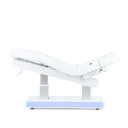 Table de Massage Muse+ (7) table de massage électrique – table esthétique 4 moteurs – table de spa chauffante – mobilier esthétique haut de gamme – table de soins professionnelle – lit de massage motorisé – table spa LED – table esthétique PU blanc – équipement spa professionnel – table de massage premium