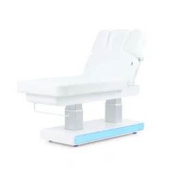 Table de Massage Muse+ (9) table de massage électrique – table esthétique 4 moteurs – table de spa chauffante – mobilier esthétique haut de gamme – table de soins professionnelle – lit de massage motorisé – table spa LED – table esthétique PU blanc – équipement spa professionnel – table de massage premium