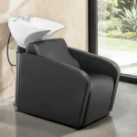 Elsa shampoo basin - ergonomic hairdressing basin - salon washing unit - tilting ceramic basin - compact shampoo basin - professional washing chair - resistant polypropylene structure - adjustable salon seat - premium black washing basin - durable hairdressing equipment - comfortable shampoo basin - hairdressing salon furniture - high-quality washing basin - deep ergonomic basin - modern design shampoo basin