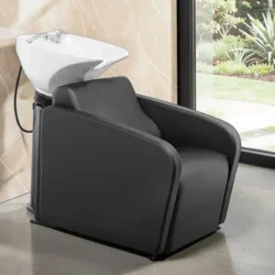 Bac à shampoing MULLET POWER + 2.0 (13) bac à shampoing - bac coiffure ergonomique - meuble lavage salon - vasque céramique basculante - bac shampoing compact - fauteuil lavage professionnel - structure polypropylène résistante - siège réglable salon - bac lavage noir premium - équipement coiffure durable - bac shampoing confortable - mobilier salon coiffure - bac lavage haute qualité - vasque profonde ergonomique - bac shampoing design moderne