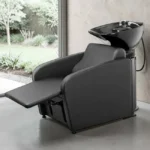 Elsa shampoo basin - ergonomic hairdressing basin - salon washing unit - tilting ceramic basin - compact shampoo basin - professional washing chair - resistant polypropylene structure - adjustable salon seat - premium black washing basin - durable hairdressing equipment - comfortable shampoo basin - hairdressing salon furniture - high-quality washing basin - deep ergonomic basin - modern design shampoo basin