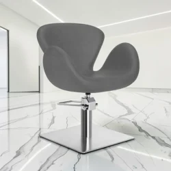 CHLOE GRIS (2) Styling chair - professional hair salon furniture - women's styling chair - hairdressing chair - salon chair - hair salon furniture - high-end styling chair - hair salon equipment - hair cutting chair - salon chair for hairdressers