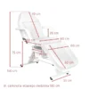 BASIC 202 White Aesthetic Chair (7) esthetic chair - podiatry chair - pedicure chair - aesthetic salon furniture - black hydraulic chair - podiatry clinic equipment - treatment chair - tattoo chair - beauty salon furniture - adjustable professional chair - reclining chair - spa and wellness equipment