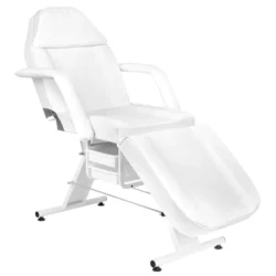 BASIC 202 White Aesthetic Chair (8) esthetic chair - podiatry chair - pedicure chair - aesthetic salon furniture - black hydraulic chair - podiatry clinic equipment - treatment chair - tattoo chair - beauty salon furniture - adjustable professional chair - reclining chair - spa and wellness equipment