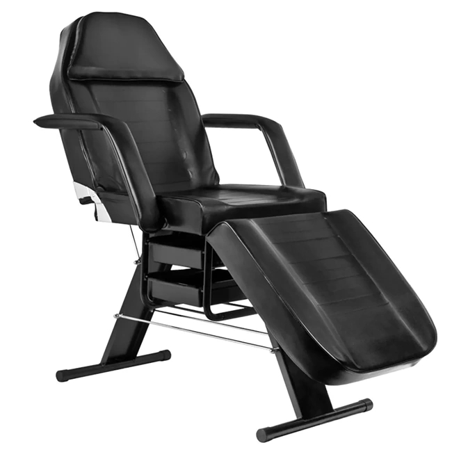 fauteuil esthétique - fauteuil podologie - fauteuil pédicure - mobilier salon esthétique - fauteuil hydraulique noir - équipement cabinet podologie - chaise de soin - fauteuil tatouage - mobilier institut de beauté - fauteuil professionnel réglable - fauteuil inclinable - équipement spa et bien-être