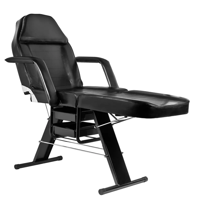 fauteuil esthétique - fauteuil podologie - fauteuil pédicure - mobilier salon esthétique - fauteuil hydraulique noir - équipement cabinet podologie - chaise de soin - fauteuil tatouage - mobilier institut de beauté - fauteuil professionnel réglable - fauteuil inclinable - équipement spa et bien-être