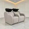 bac à shampoing - bac coiffure ergonomique - meuble lavage salon - vasque céramique basculante - bac shampoing compact - fauteuil lavage professionnel - structure polypropylène résistante - siège réglable salon - bac lavage noir premium - équipement coiffure durable - bac shampoing confortable - mobilier salon coiffure - bac lavage haute qualité - vasque profonde ergonomique - bac shampoing design moderne
