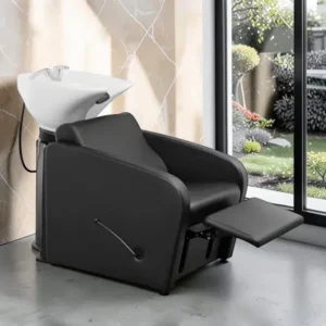 MULLET + 2 (3) Elsa shampoo basin - ergonomic hairdressing basin - salon washing unit - tilting ceramic basin - compact shampoo basin - professional washing chair - resistant polypropylene structure - adjustable salon seat - premium black washing basin - durable hairdressing equipment - comfortable shampoo basin - hairdressing salon furniture - high-quality washing basin - deep ergonomic basin - modern design shampoo basin