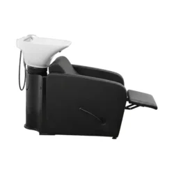 MULLET + 2 (4) bac à shampoing - bac coiffure ergonomique - meuble lavage salon - vasque céramique basculante - bac shampoing compact - fauteuil lavage professionnel - structure polypropylène résistante - siège réglable salon - bac lavage noir premium - équipement coiffure durable - bac shampoing confortable - mobilier salon coiffure - bac lavage haute qualité - vasque profonde ergonomique - bac shampoing design moderne