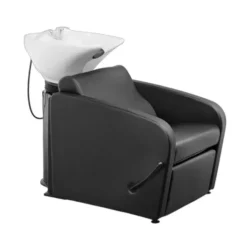 MULLET + 2 (6) bac à shampoing - bac coiffure ergonomique - meuble lavage salon - vasque céramique basculante - bac shampoing compact - fauteuil lavage professionnel - structure polypropylène résistante - siège réglable salon - bac lavage noir premium - équipement coiffure durable - bac shampoing confortable - mobilier salon coiffure - bac lavage haute qualité - vasque profonde ergonomique - bac shampoing design moderne