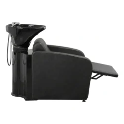 MULLET POWER + 2 (6) bac à shampoing - bac coiffure ergonomique - meuble lavage salon - vasque céramique basculante - bac shampoing compact - fauteuil lavage professionnel - structure polypropylène résistante - siège réglable salon - bac lavage noir premium - équipement coiffure durable - bac shampoing confortable - mobilier salon coiffure - bac lavage haute qualité - vasque profonde ergonomique - bac shampoing design moderne